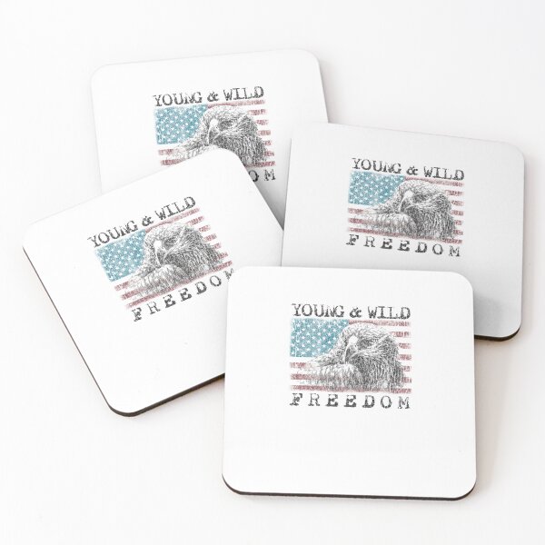 Item preview, American Eagle Young Wild Freedom Patriotic Graphic designed and sold by The secret storage room.