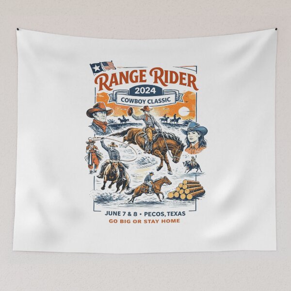 Item preview, Range Rider 2024 Cowboy Classic Poster designed and sold by Matinez Pink.