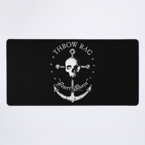 Item preview, Distressed Anchor Skull Throws Rag Deserts Shores designed and sold by BlueSarcasm.