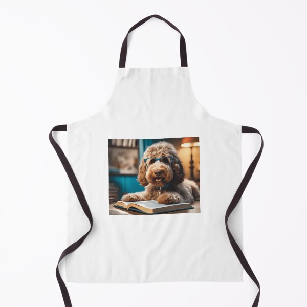 Item preview, Dog Reading A Book Wearing Glasses - Goldendoodle designed and sold by uza-nHornber.