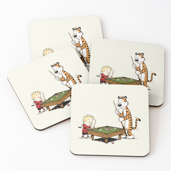 Item preview, Calvin and Hobbes Playing Pool designed and sold by shaohadran.