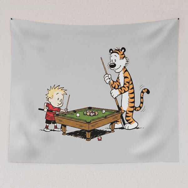 Item preview, Calvin and Hobbes Playing Pool designed and sold by shaohadran.