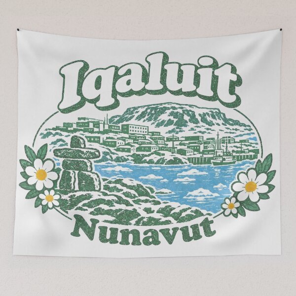 Item preview, Iqaluit Cute Retro City  designed and sold by HowToCanadian.