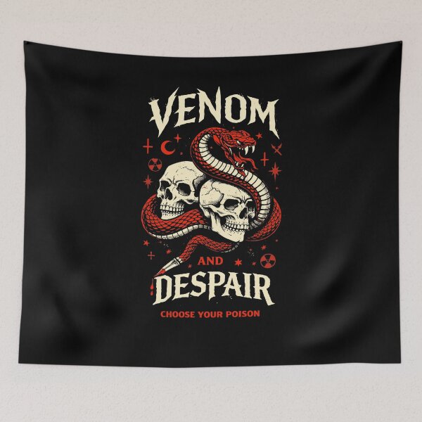 Item preview, Venom and Despair Snake Skull Poster designed and sold by Matinez Pink.