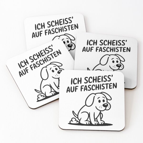 Item preview, Ich scheiss auf Faschisten - Linke Antifa Hunde Sticker designed and sold by LoFizzy.
