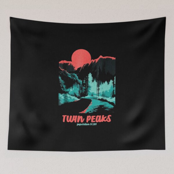 Item preview, Twin Peaks Population 51201 Retro Moody Forest Art designed and sold by baharsipit.