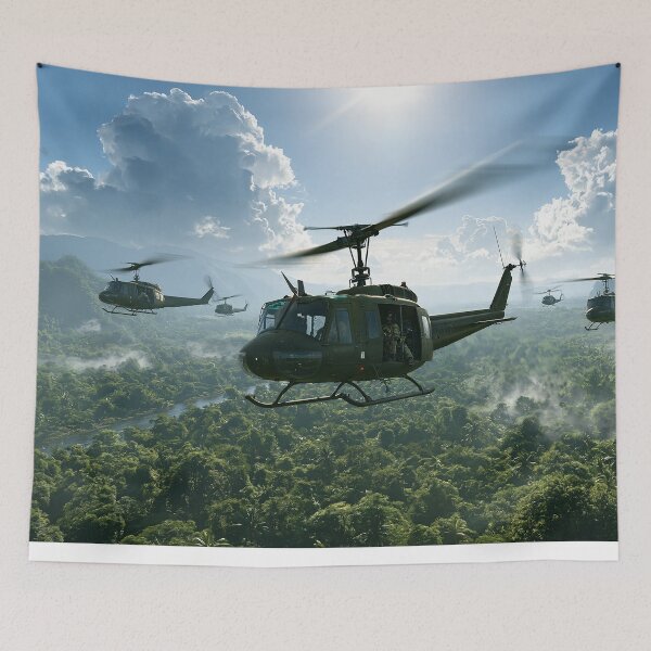 Item preview, Hueys Over The Vietnam Jungle designed and sold by Skyframe Aviation.