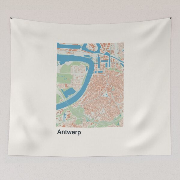 Item preview, Antwerp Minimalistic Map Art designed and sold by MapsNerd.