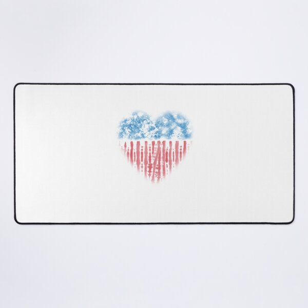 Item preview, American Flag Heart Patriotic Watercolor Graphic Art designed and sold by The secret storage room.