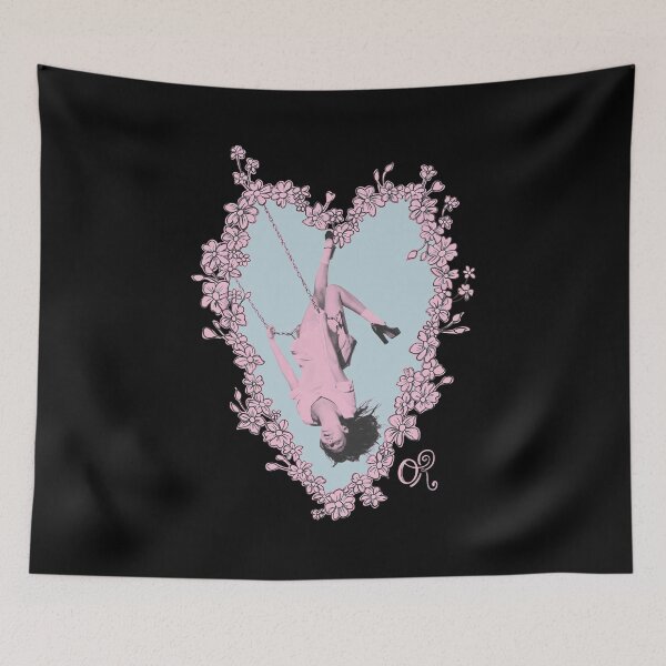 Item preview, Whimsical swinging woman floral heart design designed and sold by Annabelummings.