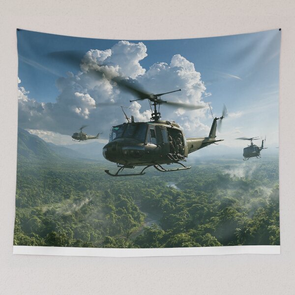 Item preview, Hueys Through The Jungle Valley designed and sold by Skyframe Aviation.