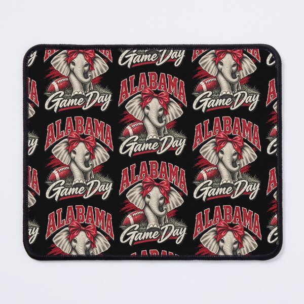 Item preview, Cute Elephant Game Day Football Red Bow Alabama Sports Design designed and sold by SEINENGAPPI23.