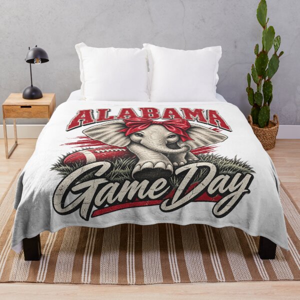 Item preview, Cute Elephant Game Day Football Red Bow Alabama Sports Design designed and sold by SEINENGAPPI23.
