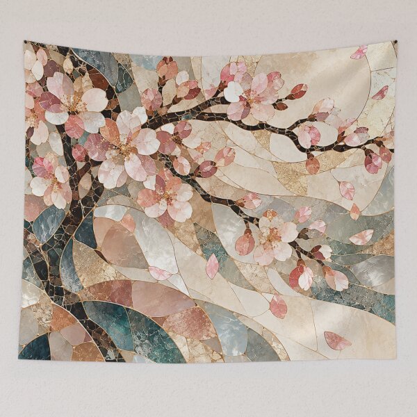 Item preview, Gilded Mosaic Cherry Blossom  designed and sold by WeaveSphere.