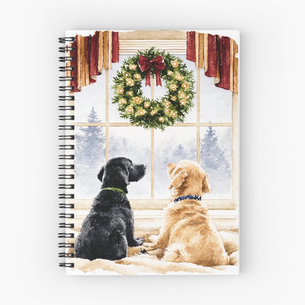 Item preview, Cozy Christmas Dogs by Window Watercolor Art designed and sold by GASCE Studio.