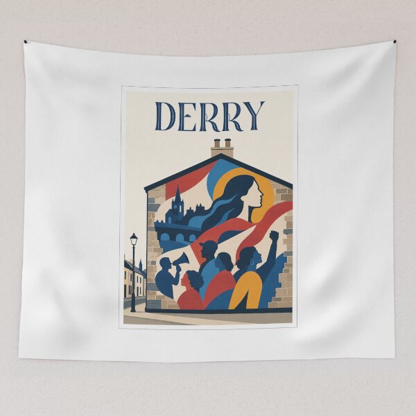 Item preview, Derry Northern Ireland Travel Mural Poster   designed and sold by Beyond Destinations.
