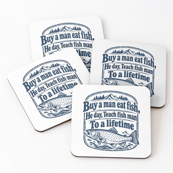 Item preview, Buy A Man Eat Fish Funny Sarcastic Fishing Meme Design designed and sold by SEINENGAPPI23.