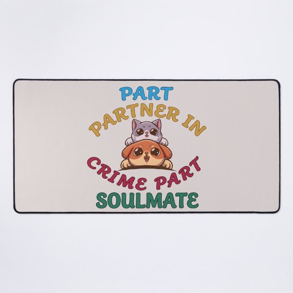 Item preview, Cute Cat and Dog Partner in Crime Soulmate Design designed and sold by zaoroo shop.