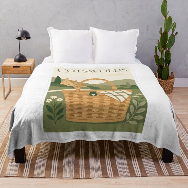 Item preview, Cotswolds England Picnic Basket Vintage Poster designed and sold by Beyond Destinations.