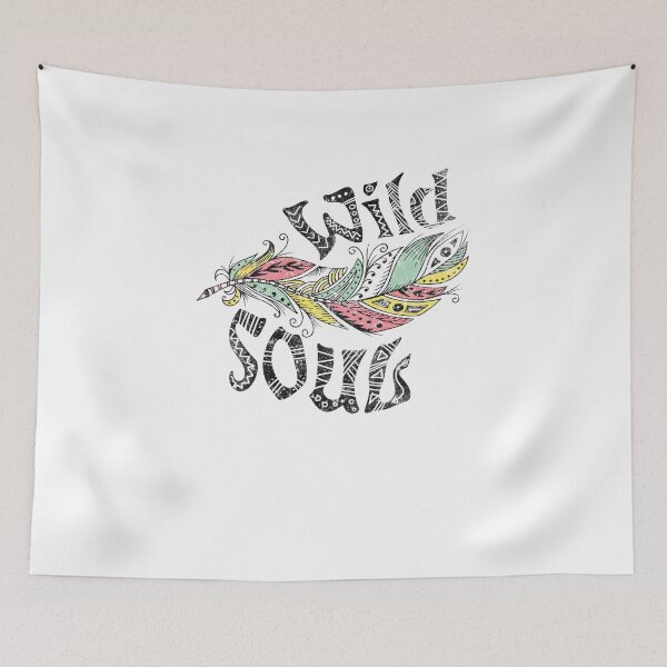 Item preview, Wild Souls Boho Feather Graphic Art designed and sold by The secret storage room.