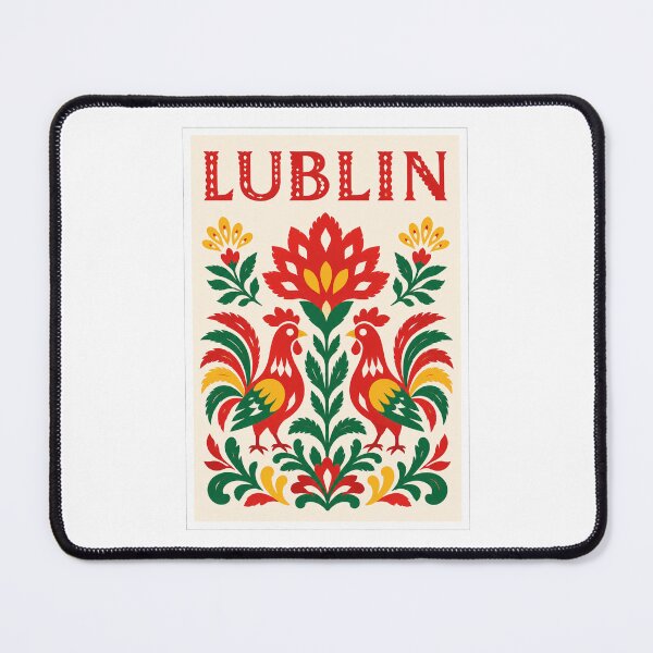 Item preview, Lublin Poland Folk Art Roosters Poster designed and sold by Beyond Destinations.