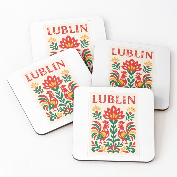Item preview, Lublin Poland Folk Art Roosters Poster designed and sold by Beyond Destinations.