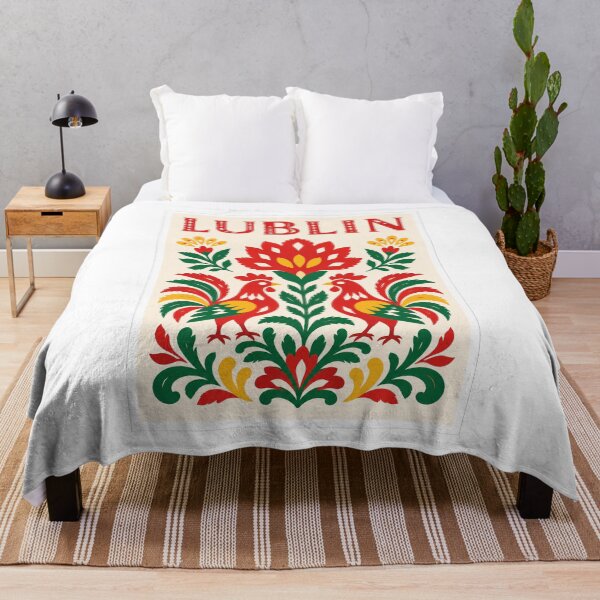 Item preview, Lublin Poland Folk Art Roosters Poster designed and sold by Beyond Destinations.