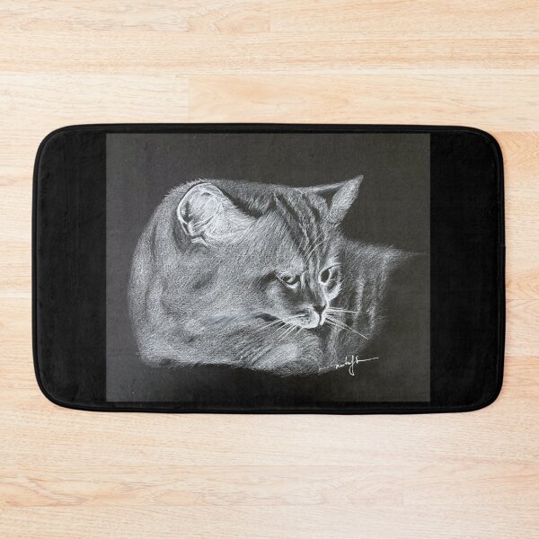 Item preview, Soulful Stare - White pencil Tabby Cat designed and sold by Eclipse-Whisper.