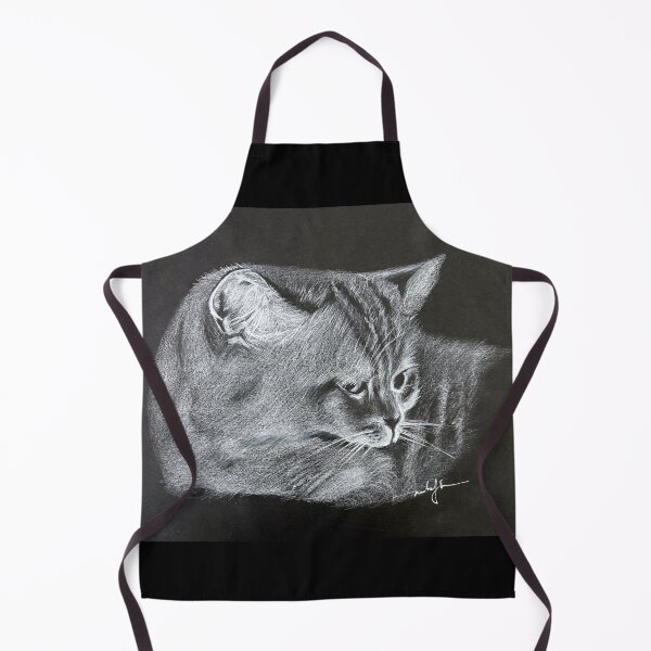 Item preview, Soulful Stare - White pencil Tabby Cat designed and sold by Eclipse-Whisper.