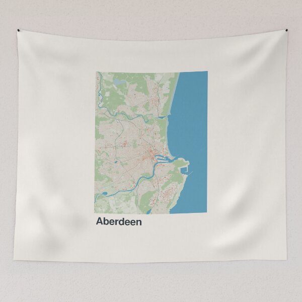 Artikelvorschau, Minimalistische Kartenkunst von Aberdeen entworfen und verkauft von MapsNerd.