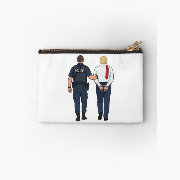 Item preview, Trump Handcuffed Arrested Illustration Anti Trump Political Satire Cartoon designed and sold by raedattia.