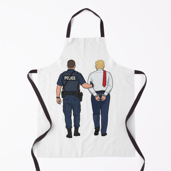 Item preview, Trump Handcuffed Arrested Illustration Anti Trump Political Satire Cartoon designed and sold by raedattia.