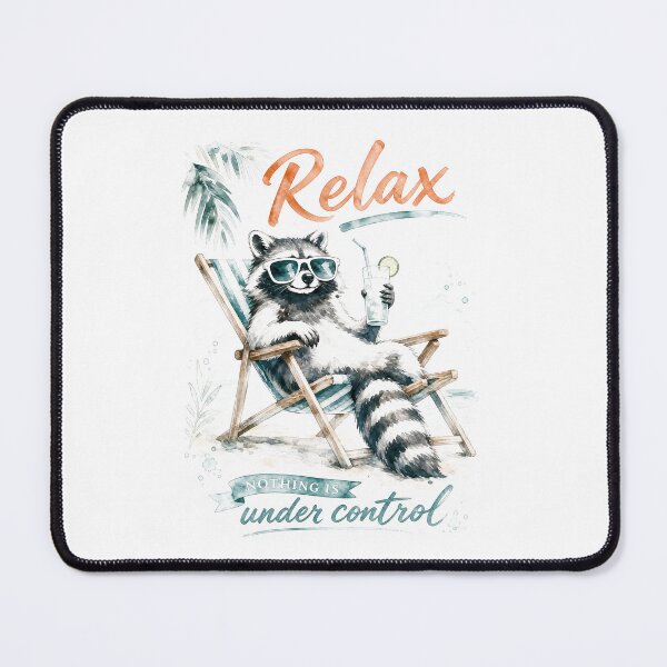 Item preview, Relax Nothing Is Under Control Funny Raccoon Meme Chill Chaos Humor  designed and sold by PurrfectHome.