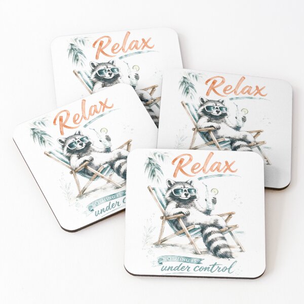 Item preview, Relax Nothing Is Under Control Funny Raccoon Meme Chill Chaos Humor  designed and sold by PurrfectHome.