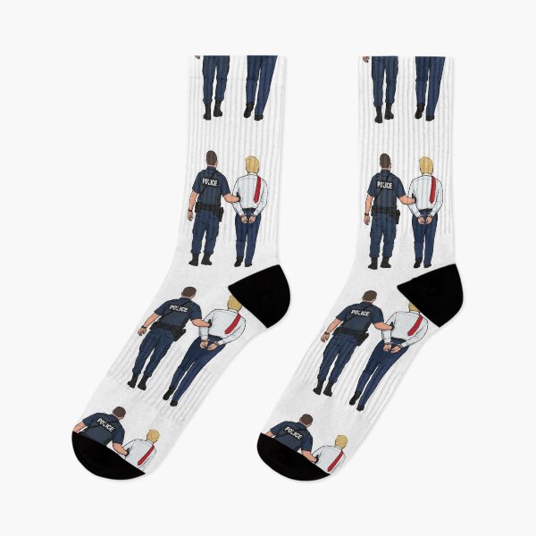 Item preview, Trump Handcuffed Arrested Illustration Anti Trump Political Satire Cartoon designed and sold by raedattia.