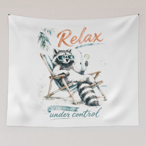 Item preview, Relax Nothing Is Under Control Funny Raccoon Meme Chill Chaos Humor  designed and sold by PurrfectHome.