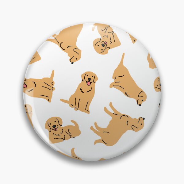 Artikelvorschau, Cute Golden Retriever – Playful Dog Pattern entworfen und verkauft von OEKAKIYASAN.