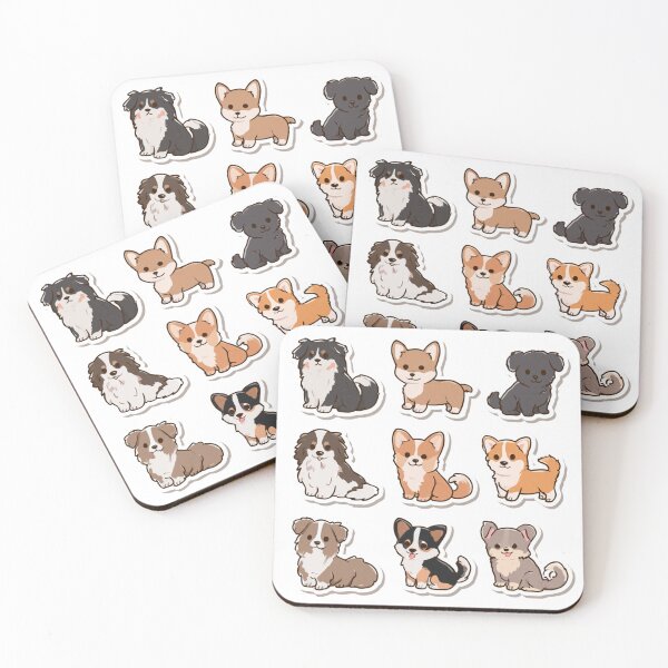 Item preview, Adorable Corgi & Puppy Dog Chibi Art designed and sold by NicolasGlowArt.
