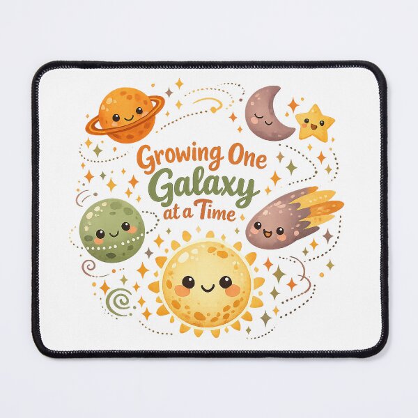 Item preview, Growing One Galaxy at a Time Cute Space Solar System Kawaii Astronomy Art designed and sold by inkoutninja.