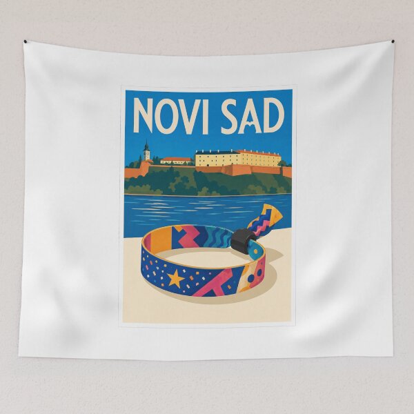 Item preview, Novi Sad Serbia Festival Wristband Poster designed and sold by Beyond Destinations.