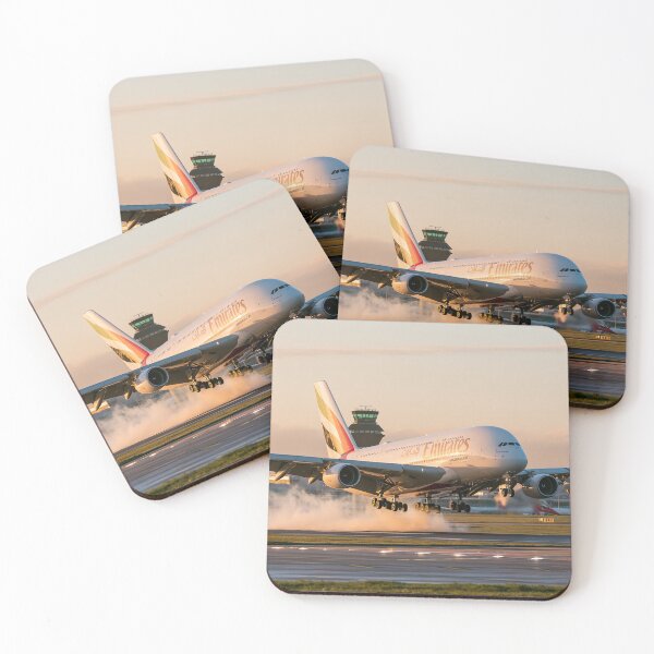 Item preview, Emirates A380 Landing At Manchester designed and sold by Skyframe Aviation.