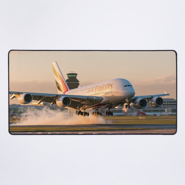 Item preview, Emirates A380 Landing At Manchester designed and sold by Skyframe Aviation.