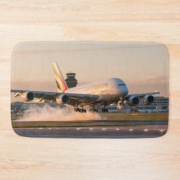 Item preview, Emirates A380 Landing At Manchester designed and sold by Skyframe Aviation.