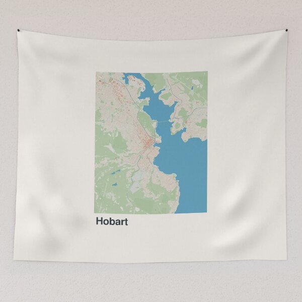 Item preview, Hobart Minimalistic Map Art designed and sold by MapsNerd.