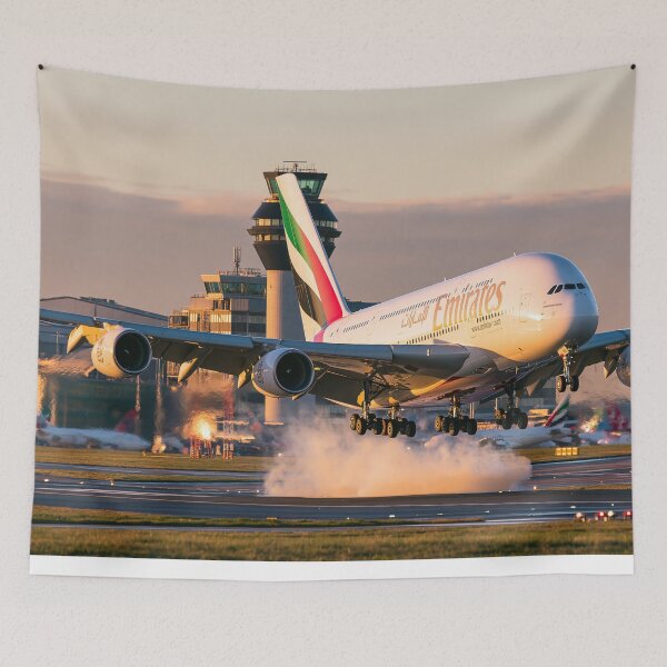 Item preview, Emirates A380 Touchdown At Manchester designed and sold by Skyframe Aviation.