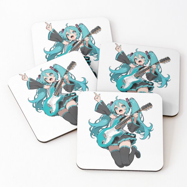 Item preview, Miku Sticker | Rockstar Guitar Jump Anime Vocaloid Decal designed and sold by RGB-crayon.