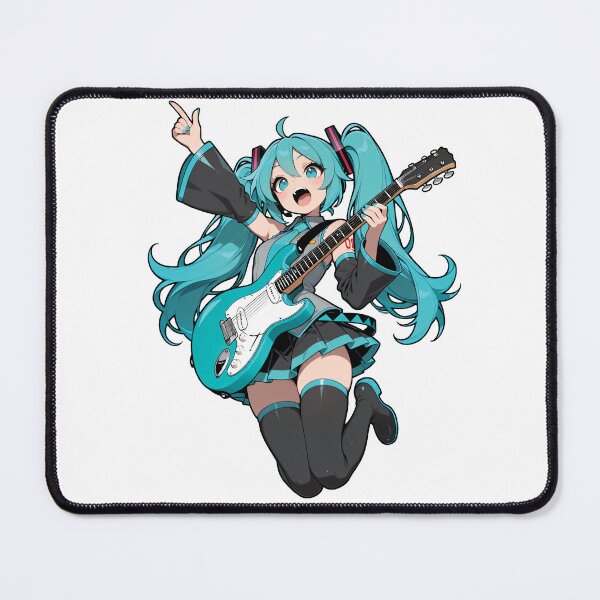 Item preview, Miku Sticker | Rockstar Guitar Jump Anime Vocaloid Decal designed and sold by RGB-crayon.