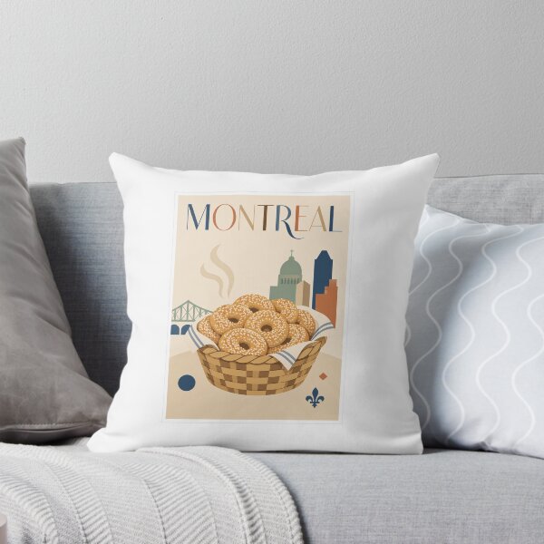 Item preview, Montreal Canada Bagels Travel Vintage Poster designed and sold by Beyond Destinations.