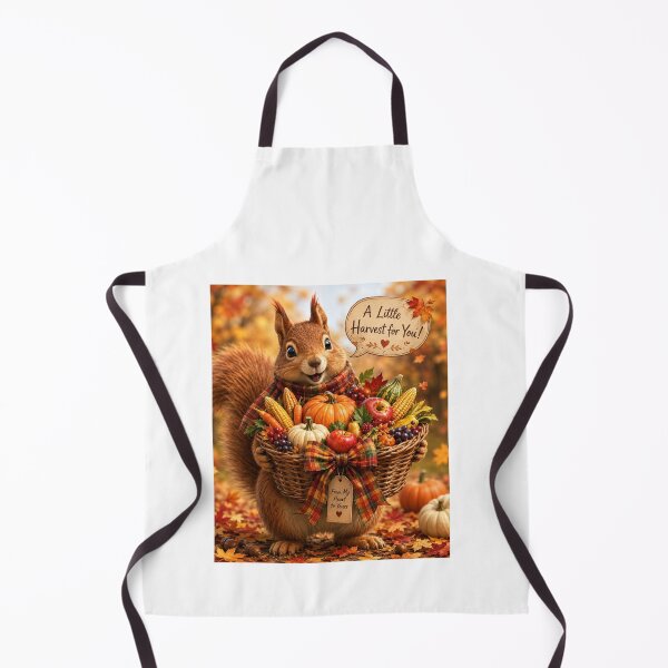 Item preview, A Little Harvest for You – Cute Autumn Squirrel with Pumpkin Harvest Basket designed and sold by CKADigital.