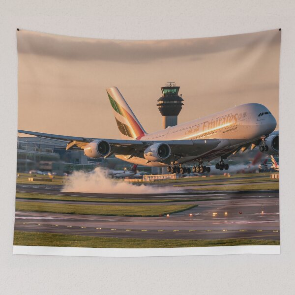 Item preview, Emirates A380 Golden Hour Arrival designed and sold by Skyframe Aviation.